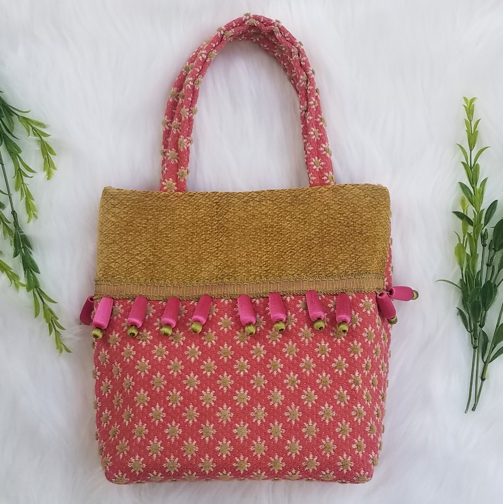 Pink/green bag, purse for spring/summer